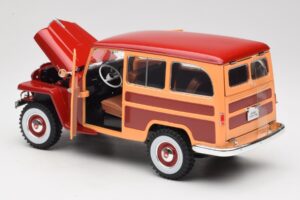 Willys Jeep Station Wagon Piros Road Signature 1:18 92858 Fém – 5. kép a 8-ből