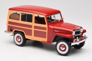 Willys Jeep Station Wagon Piros Road Signature 1:18 92858 Fém – 6. kép a 8-ből