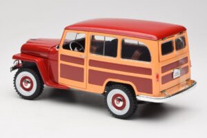 Willys Jeep Station Wagon Piros Road Signature 1:18 92858 Fém – 7. kép a 8-ből