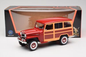 Willys Jeep Station Wagon Piros Road Signature 1:18 92858 Fém – 8. kép a 8-ből