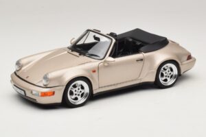 Porsche 911 964 Turbo Look Kabrió Zermatt Silver Norev 1:18 187140 Fém