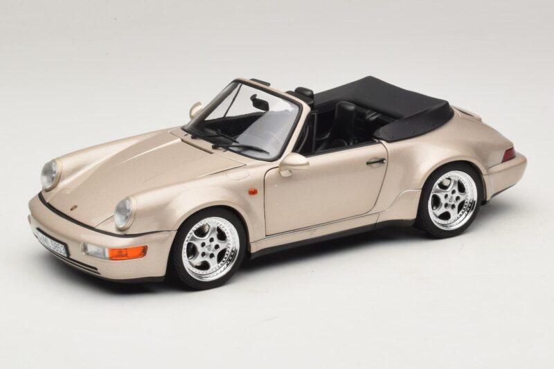 Porsche 911 964 Turbo Look Kabrió Zermatt Silver Norev 1:18 187140 Fém