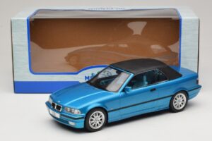 BMW 3 Series E36 Kabrió Kék Metálfényű MCG 1:18 MCG18319 Fém – 7. kép a 7-ből