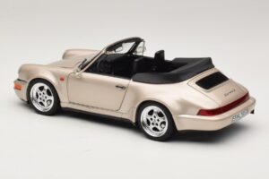 Porsche 911 964 Turbo Look Kabrió Zermatt Silver Norev 1:18 187140 Fém – 7. kép a 8-ből