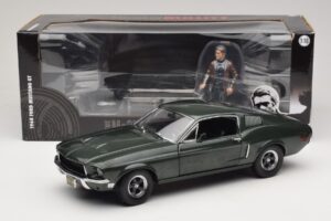 Ford Mustang GT Bullitt Steve McQueen Figurával Greenlight 1:18 12885 Fém – 8. kép a 8-ből