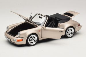 Porsche 911 964 Turbo Look Kabrió Zermatt Silver Norev 1:18 187140 Fém – 2. kép a 8-ből