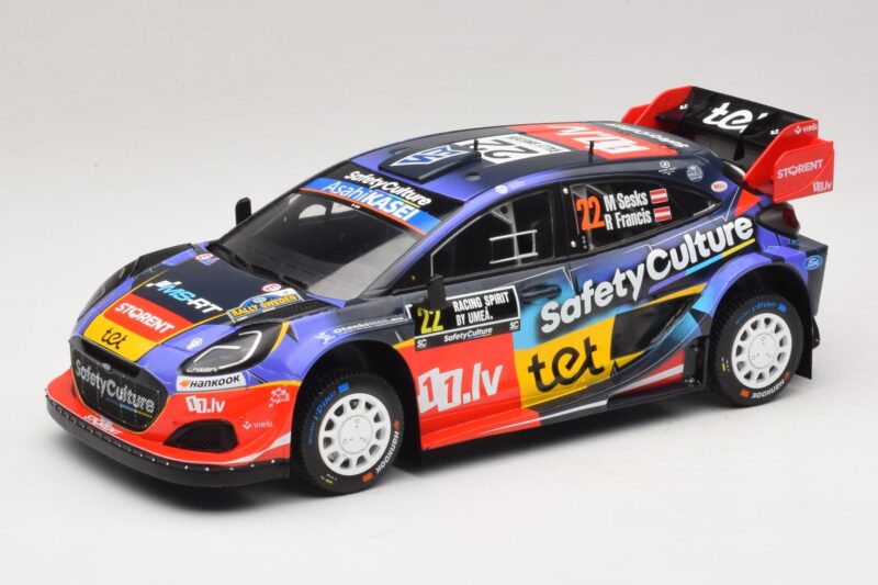 Ford Puma Rally1 #22 M. Sesks / R. Francis Rally Sweden 2025 IXO 1:18 18RMC240 Fém