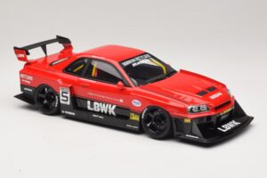 Nissan Skyline ER34 LB Super Silhouette Active Red GT Spirit 1:18 GT570 Gyanta – 4. kép a 6-ből