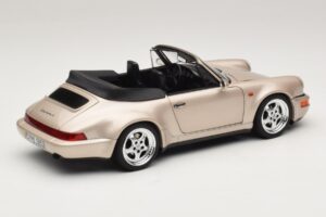 Porsche 911 964 Turbo Look Kabrió Zermatt Silver Norev 1:18 187140 Fém – 3. kép a 8-ből