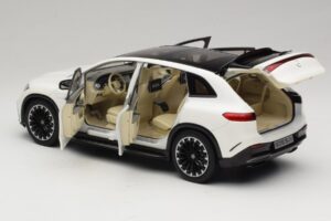 Mercedes EQS SUV X296 Manufaktur Diamond White NZG 1:18 B66960590 Fém – 5. kép a 8-ből