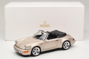 Porsche 911 964 Turbo Look Kabrió Zermatt Silver Norev 1:18 187140 Fém – 8. kép a 8-ből