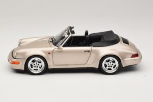 Porsche 911 964 Turbo Look Kabrió Zermatt Silver Norev 1:18 187140 Fém – 4. kép a 8-ből