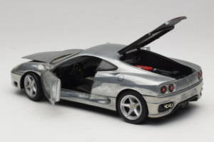Ferrari 360 Modena Króm Ezüst Hot Wheels 1:18 27774 Fém – 5. kép a 8-ből