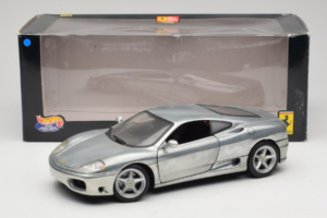 Ferrari 360 Modena Króm Ezüst Hot Wheels 1:18 27774 Fém – 8. kép a 8-ből