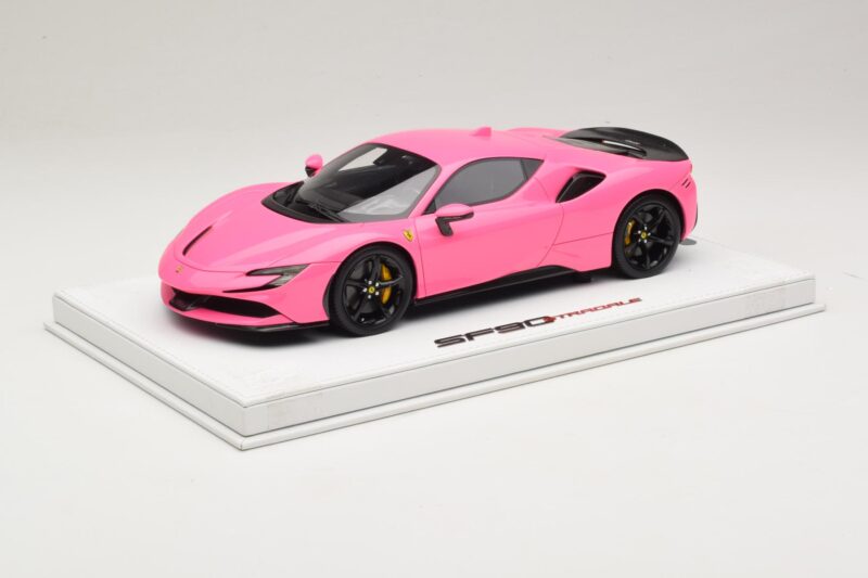 Ferrari SF90 Pack Fiorano Fényes Qatar Pink BBR 1:18 RACELINE137 Gyanta