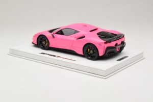 Ferrari SF90 Pack Fiorano Fényes Qatar Pink BBR 1:18 RACELINE137 Gyanta – 5. kép a 7-ből