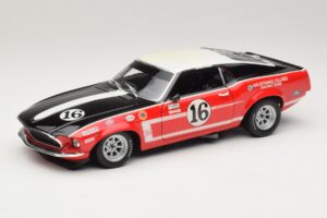 Ford Mustang Boss 302 #16 Bud Moore Engineering G. Follmer Trans-Am 1969 OEM 1:18 FORD006 Fém