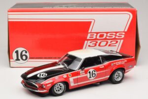 Ford Mustang Boss 302 #16 Bud Moore Engineering G. Follmer Trans-Am 1969 OEM 1:18 FORD006 Fém – 8. kép a 8-ből