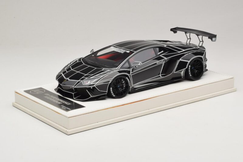 Lamborghini Aventador Liberty Walk TRON Fényes Fekete JUC 1:18 J32-14 Gyanta