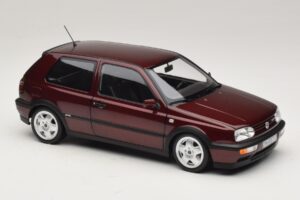 Volkswagen Golf VR6 Mk3 Indian Red Limitált Kiadás Norev 1:18 188505 Fém – 6. kép a 8-ből