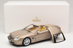 Mercedes SL500 R230 Travertine Beige Norev 1:18 183843 Fém – 9. kép a 9-ből