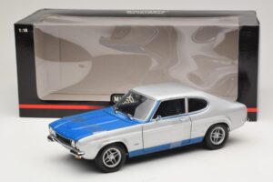 Ford Capri RS2600 Mk1 Silver Blue Minichamps 1:18 150089072 Fém – 6. kép a 6-ből