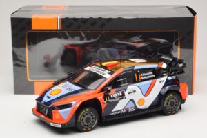 Hyundai i20 N Rally1 #1 T. Neuville / M. Wydaeghe Safari Rally Kenya 2025 IXO 1:18 18RMC247B Fém – 6. kép a 6-ből