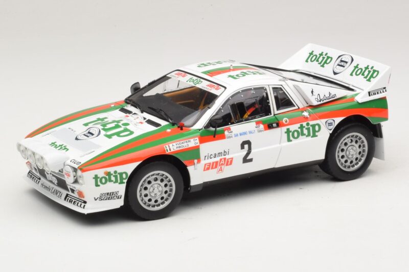 Lancia 037 #2 A. Bettega / M. Perissinot Rally San Marino 1984 Kyosho 1:18 08306F Fém
