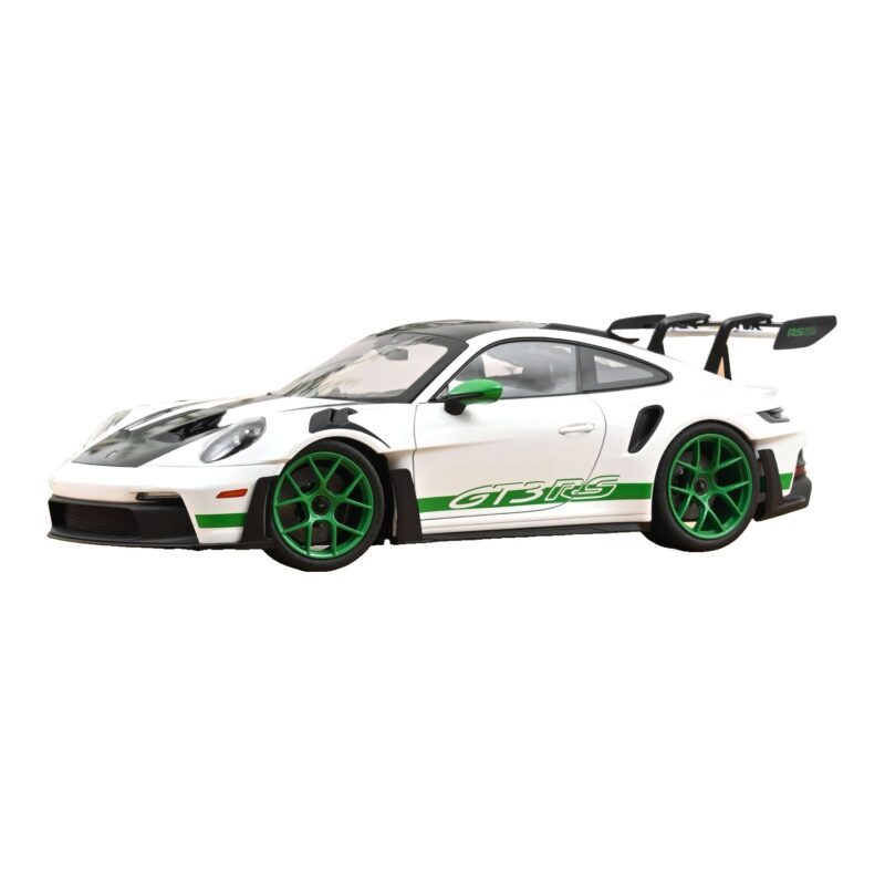 Porsche 911 992 GT3 RS Tribute to Carrera RS Fehér Python Green Norev 1:12 127535 Fém