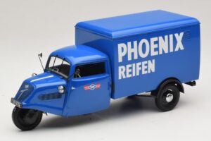 Tempo Hanseat Háromkerekű Furgon Phoenix Blue Minichamps 1:18 180099040 Fém