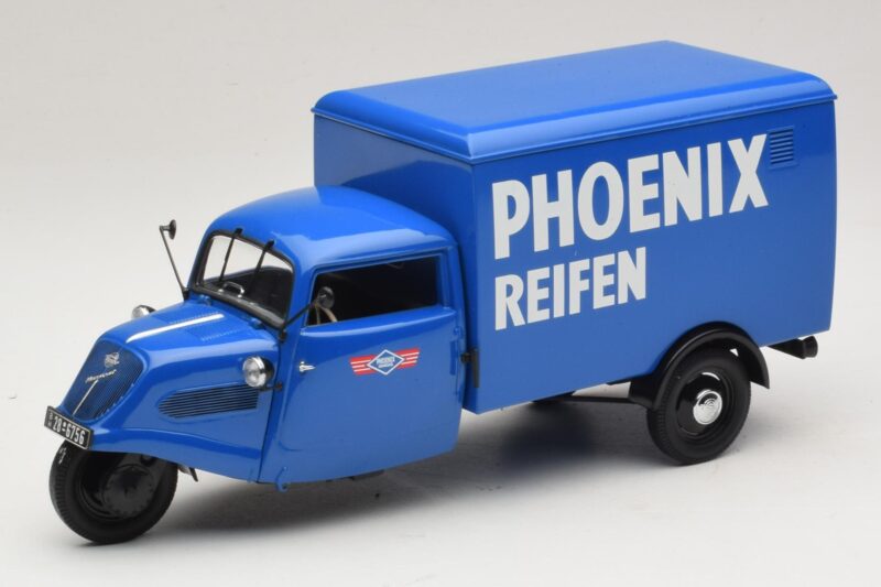 Tempo Hanseat Háromkerekű Furgon Phoenix Blue Minichamps 1:18 180099040 Fém