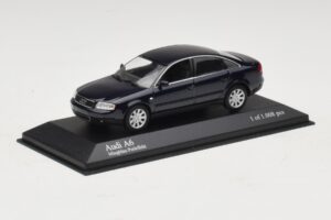 Audi A6 C5 Kék Metál Minichamps 1:43 430010201 Fém – 2. kép a 4-ből