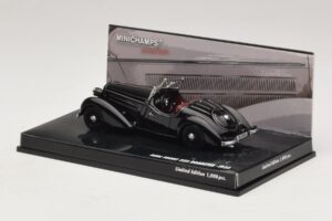 Audi Front 225 Roadster Fekete Minichamps 1:43 437019131 Fém – 3. kép a 5-ből