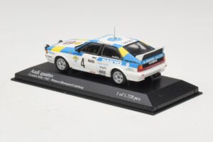 Audi Quattro #4 S. Blomqvist / B. Cederberg Rally Sweden Winner 1982 Minichamps 1:43 430821904 Fém – 3. kép a 4-ből