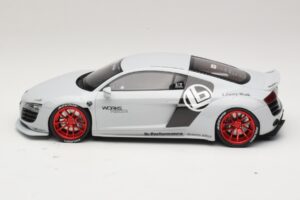 Audi R8 42 Liberty Walk Fehér GT Spirit 1:18 GT325 Gyanta – 3. kép a 6-ből