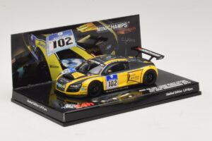 Audi R8 LMS GT3 #102 H-J. Stuck / H. Heyer Black Falcon 24 Hours of Nurburgring 2010 Minichamps 1:43 437101912 Fém – 2. kép a 5-ből