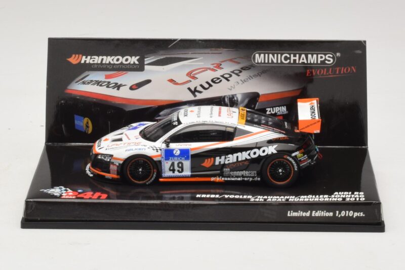 Audi R8 LMS GT3 #49 Krebs / Vogler Hankook 24 Hours of Nurburgring 2010 Minichamps 1:43 Audi R8 LMS GT3 #49 Krebs / Vogler Hankook 24 Hours of Nurburgring 2010 Minichamps 1:43 437101949 Fém