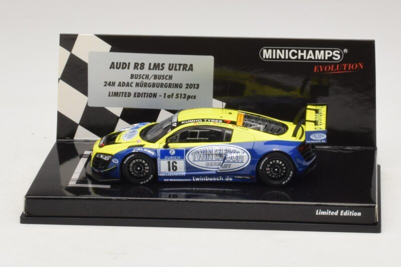 Audi R8 LMS Ultra #16 Busch 24 Hours of Nurburgring 2013 Minichamps 1:43 437130116 Fém