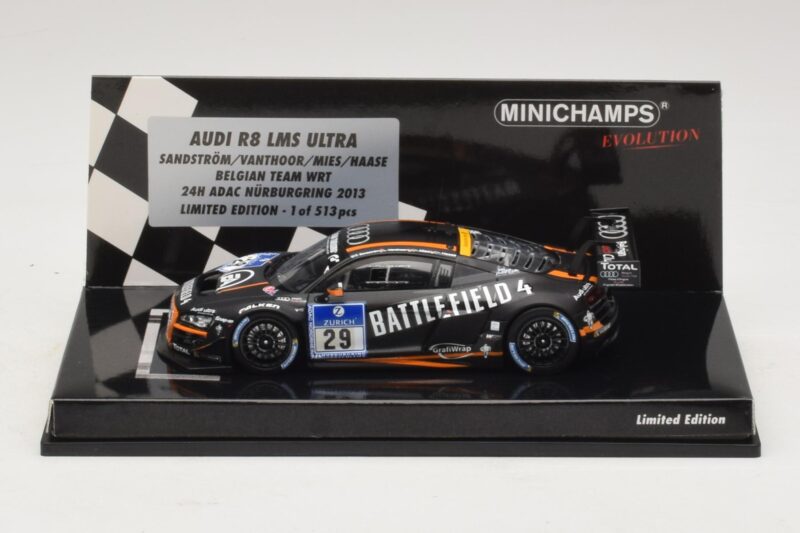 Audi R8 LMS Ultra #29 Team WRT Sandstorm L. Vanthoor 24 Hours of Nurburgring 2013 Minichamps 1:43 437130129 Fém