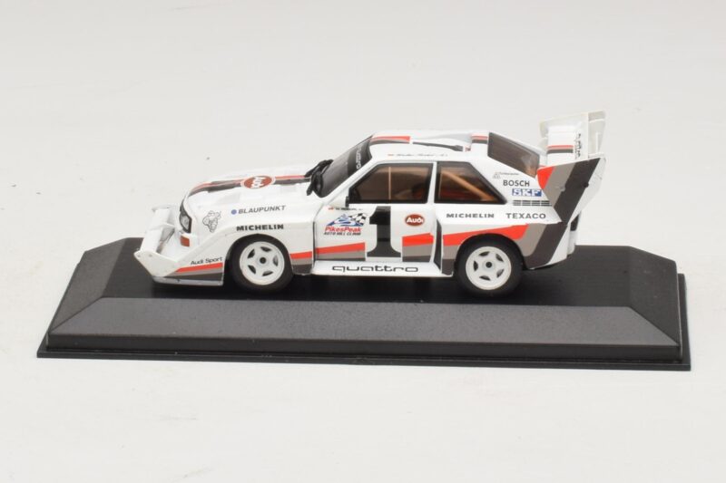 Audi Sport Quattro S1 #1 W. Rohrl Pikes Peak International Hill Climb Winner Record 1987 Minichamps 1:43 Audi Sport Quattro S1 #1 W. Rohrl Pikes Peak International Hill Climb Winner Record 1987 Minichamps 1:43 410871201 Fém