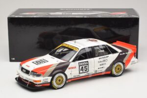 Audi V8 Quattro DTM #45 F. Biela Team AZR 1991 Minichamps 1:18 100911045 Fém – 8. kép a 8-ből