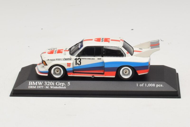 BMW 320i Group 5 #13 M. Winkelhock DRM 1977 Minichamps 1:43 400772313 Fém