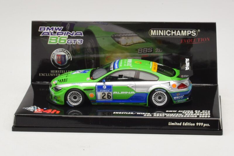 BMW Alpina B6 GT3 #26 24 Hours of Nürburgring 2009 Minichamps 1:43 437092626 Fém