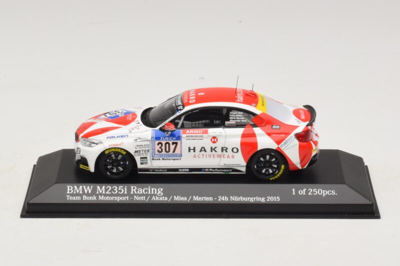 BMW M235i Bong Motorsport #307 Nett / Akata 24 Hours of Nurburgring 2015 Minichamps 1:43 437152507 Fém