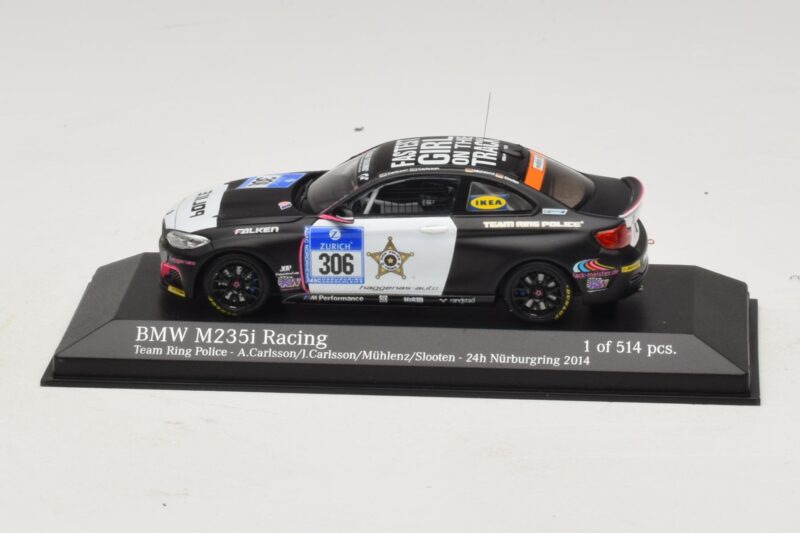 BMW M235i Ring Police Team #306 Carlsson 24 Hours of Nurburgring 2014 Minichamps 1:43 437142406 Fém