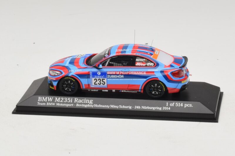 BMW M235i Team BMW Motorsport #235 Bovigdon 24 Hours of Nurburgring 2014 Minichamps 1:43 437142435 Fém