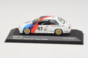 BMW M3 E30 M-Team Linder #47 Vogt / Herger Winners ETC Zolder 1987 Minichamps 1:43 430872047 Fém