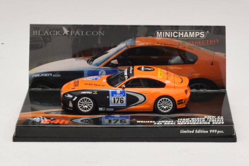 BMW Z4 GT3 Black Falcon #176 24 Hours of Nürburgring 2009 Minichamps 1:43 437092776 Fém