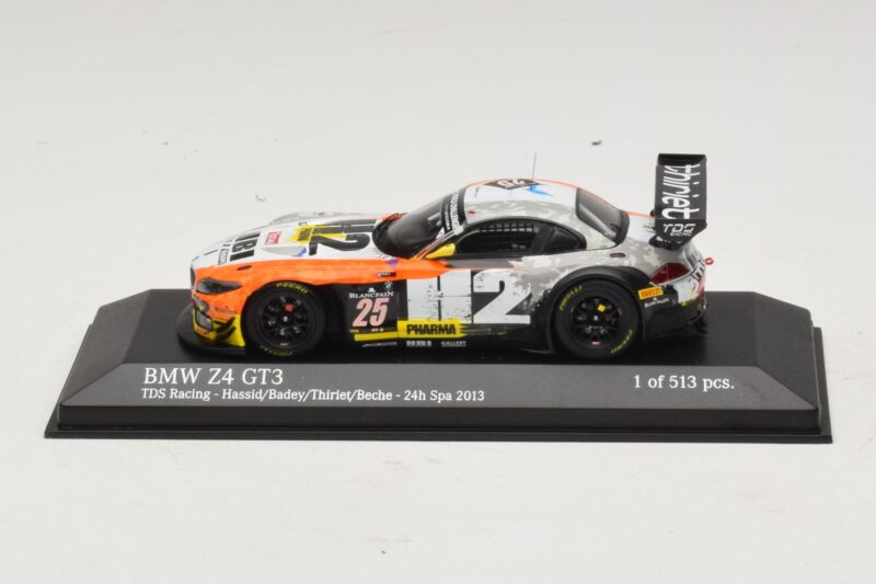 BMW Z4 GT3 TDS Racing #25 Hassid / Badey 24 Hours of Spa 2013 Minichamps 1:43 437132435 Fém