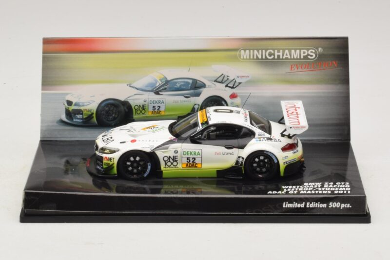 BMW Z4 GT3 Westcoast Racing #52 F. Lestrup ADAC GT Masters 2011 Minichamps 1:43 437112952 Fém